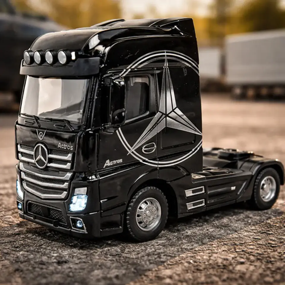 Tractomula Cabezote Mercedes-benz Metálica Escala 1:55 4
