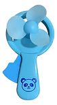 Ventilador De Mano Manual Azul Diseño Panda Para Niños - Miniatura 3