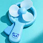 Ventilador De Mano Manual Azul Diseño Panda Para Niños - Miniatura 5