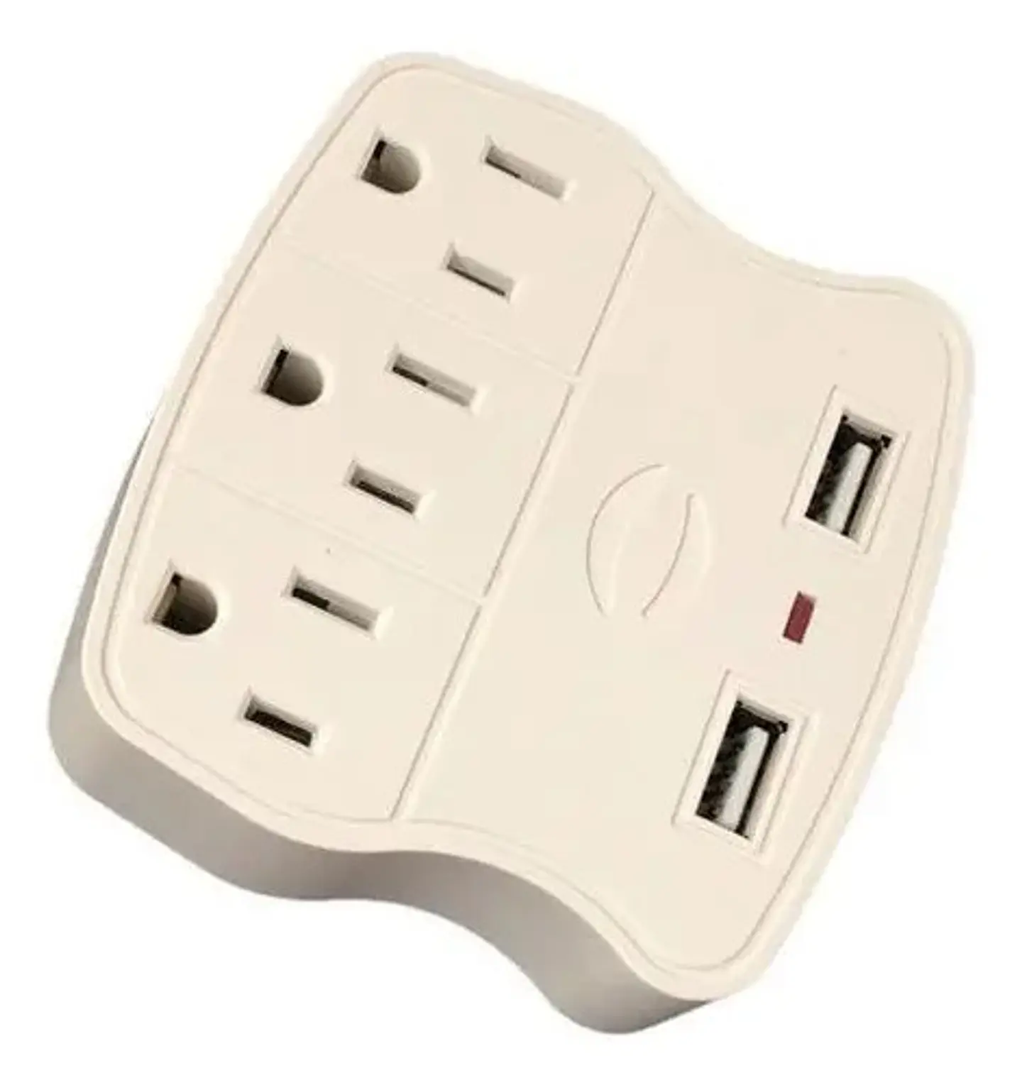 Multitoma Semigaled Con 3 Tomas Y 2 Puertos Usb Portátil 1