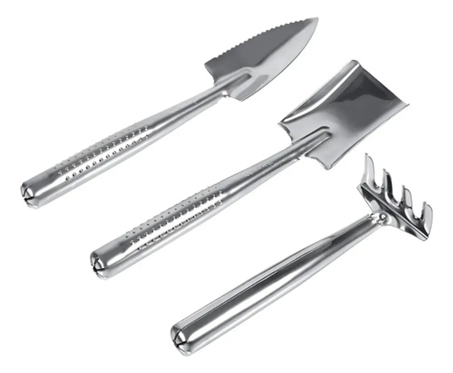 Kit De Jardinería 3 Piezas Pala Rastrillo Acero Inoxidable 2