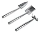 Kit De Jardinería 3 Piezas Pala Rastrillo Acero Inoxidable - Miniatura 2