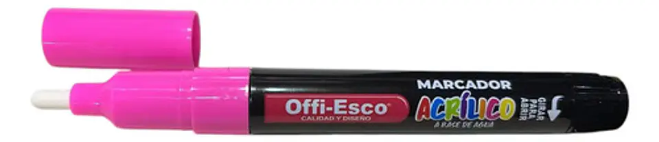 Marcadores Acrílicos Offi-esco Punta Redonda Reversibles 2
