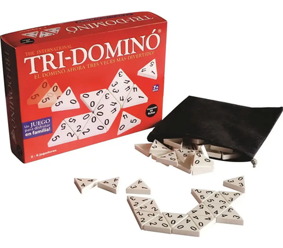 Dominó Tri-domino Juego De Estrategia Para 2 A 6 Jugadores 5+ Años Plástico 3