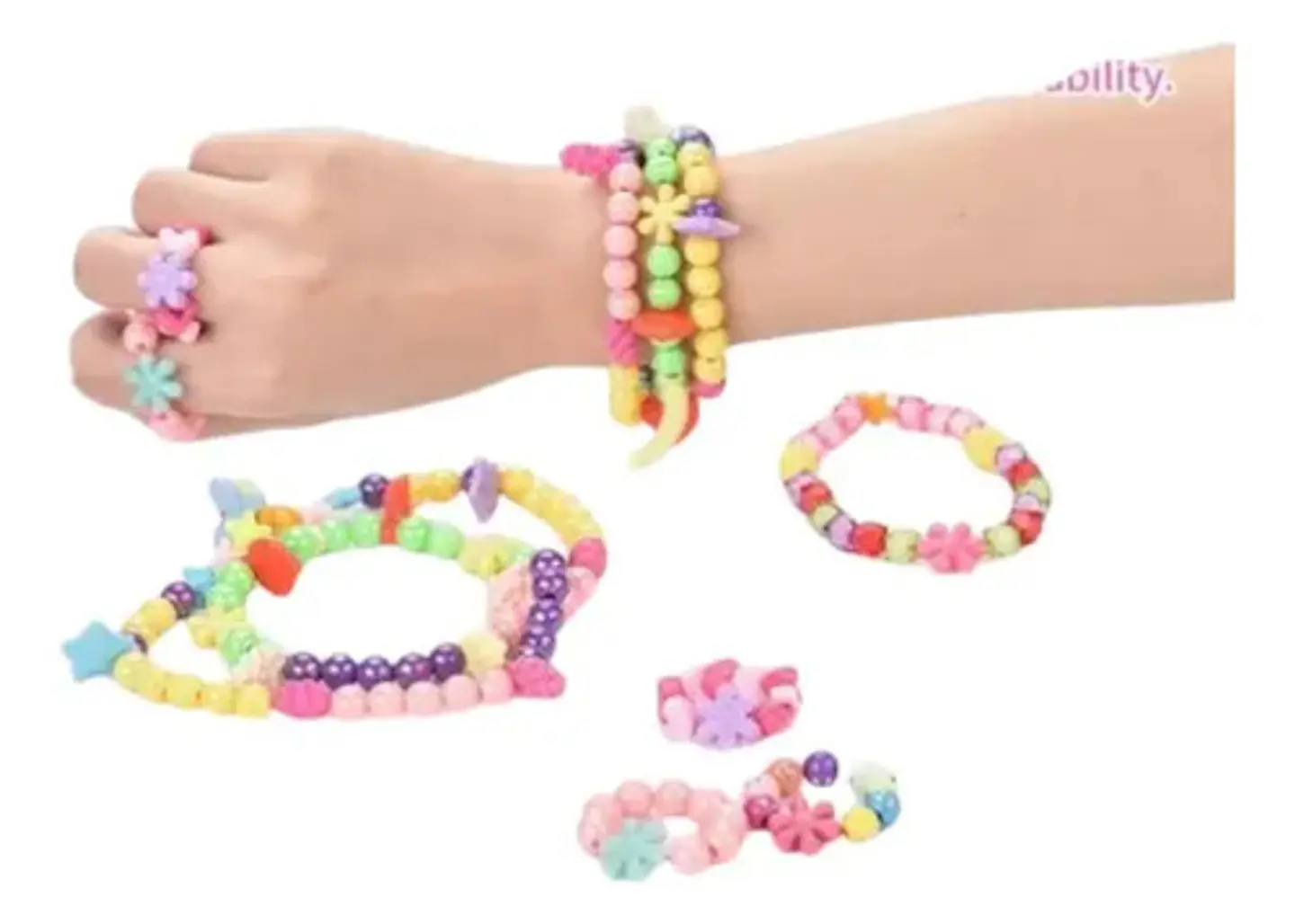 Kit Chaquiras Manillas Pulseras Niñas Style Collares Mbk-561 3