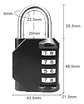 Candado De Combinación 3 Dígitos Seguridad Portátil Locker - Miniatura 2