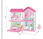Casa Muñecas  2 Pisos Con Muebles Y  Muñeca Con Luces - Miniatura 6