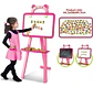 Tablero Pizarra Infantil Acrílico Tiza Y Magnético Caballete - Miniatura 7