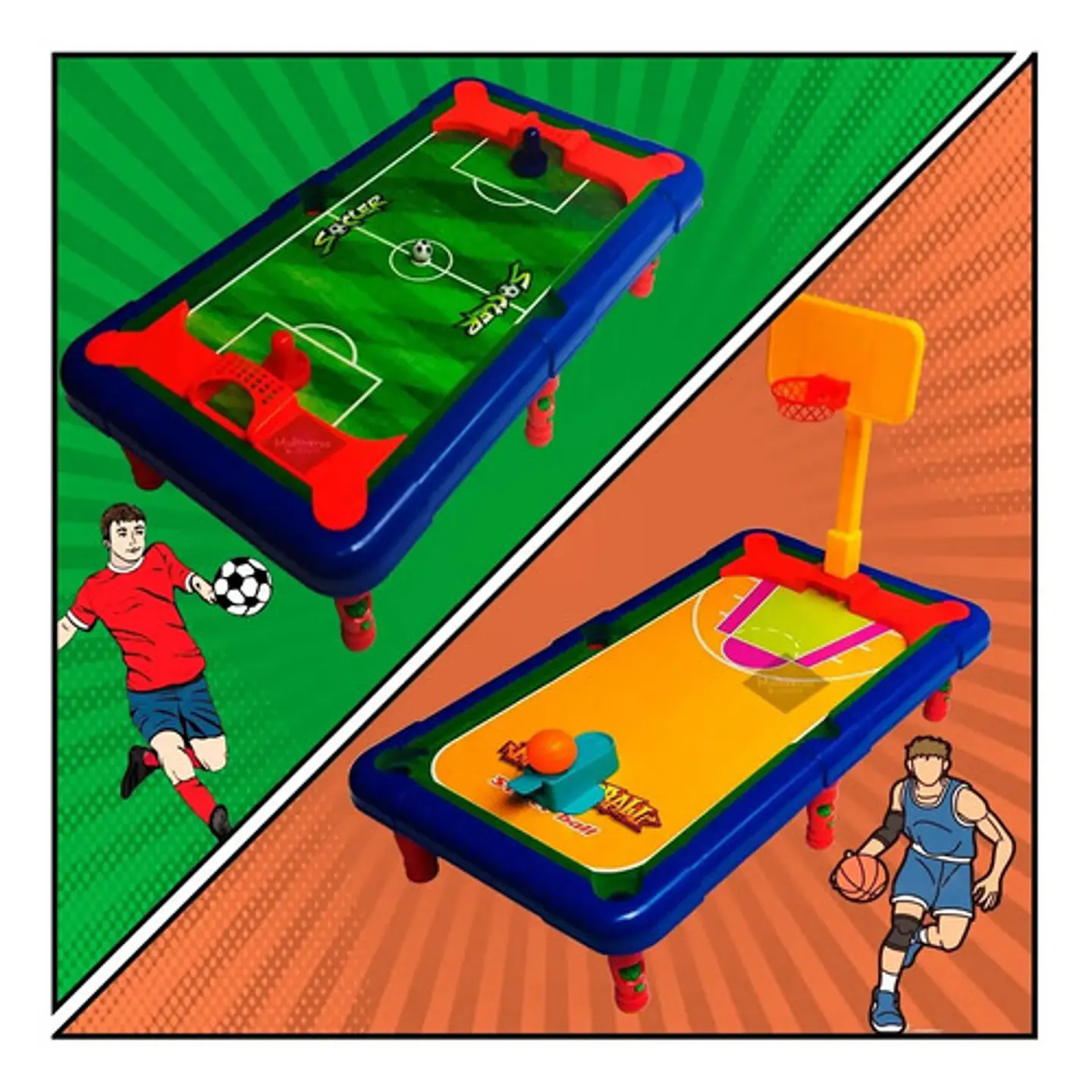 Juego Mesa 6 En 1 Billar Hockey Bolos Soccer Golf Baloncesto 2