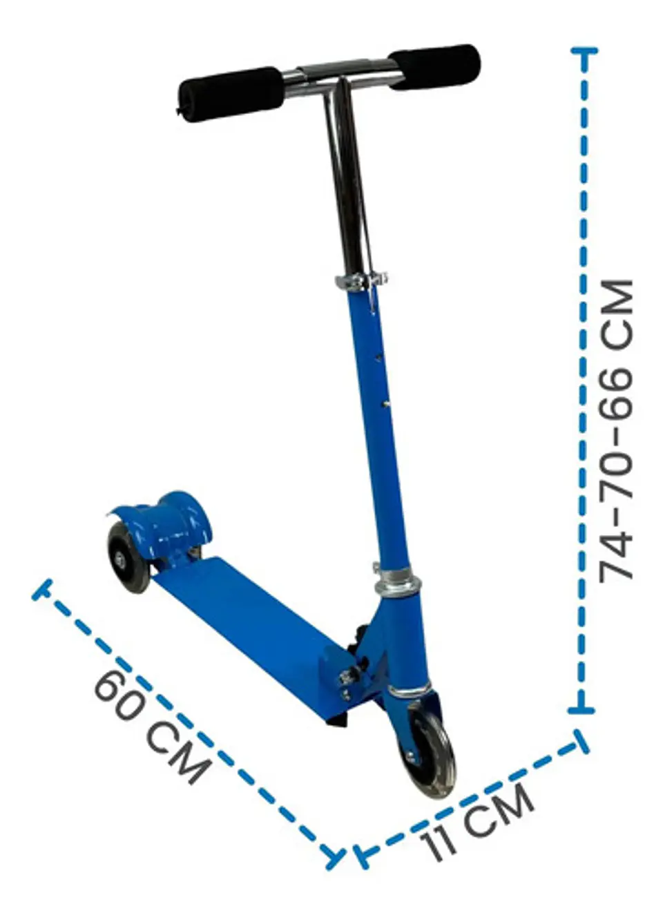 Patineta Monopatín Scooter Plegable 3 Llantas Luces 4
