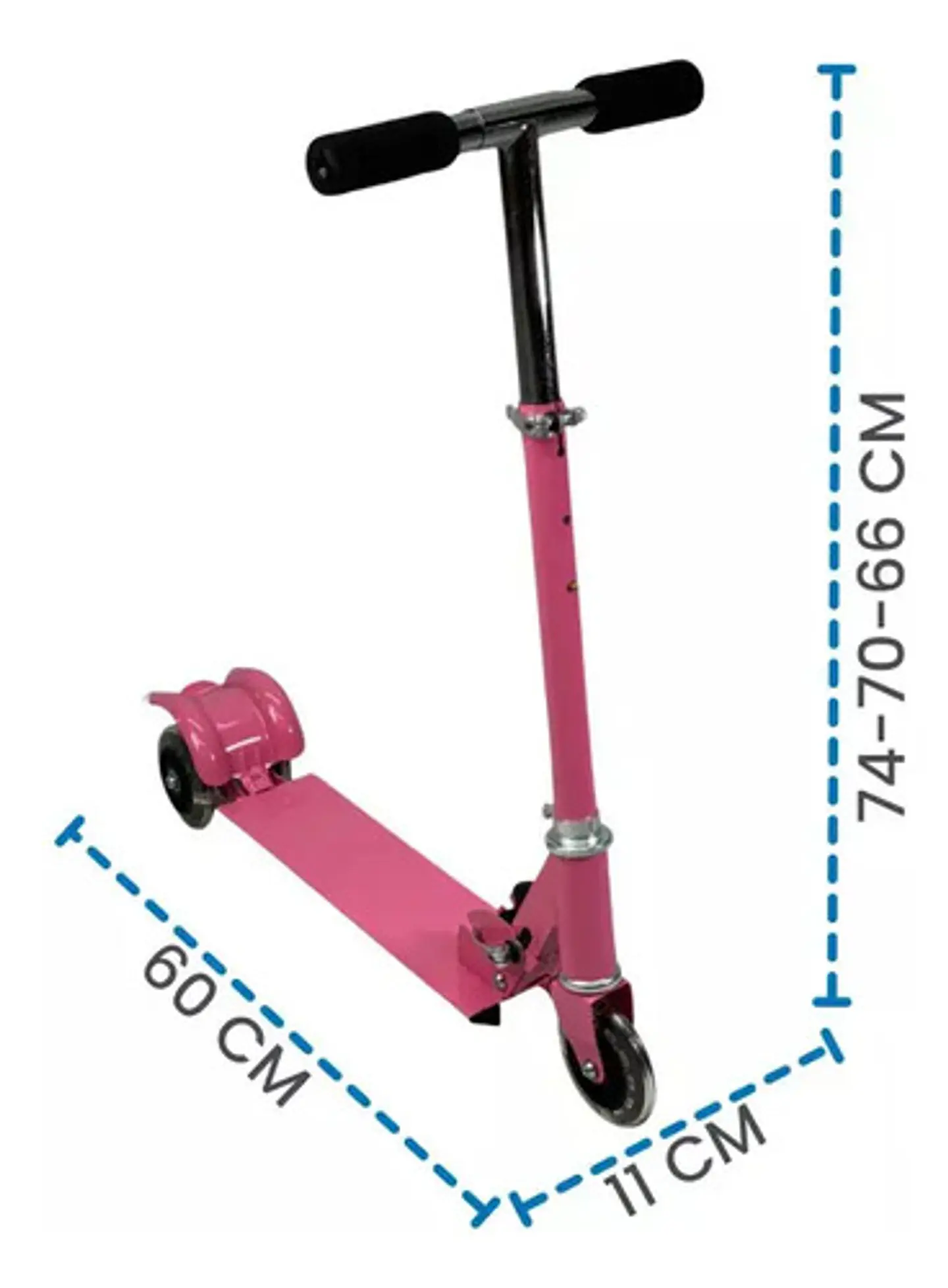 Patineta Monopatín Scooter Plegable 3 Llantas Luces 8