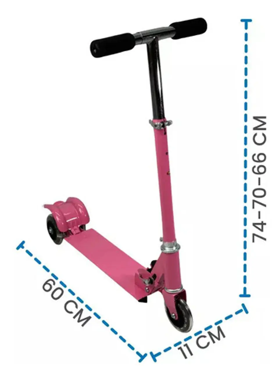 Patineta Monopatín Scooter Plegable 3 Llantas Luces 8