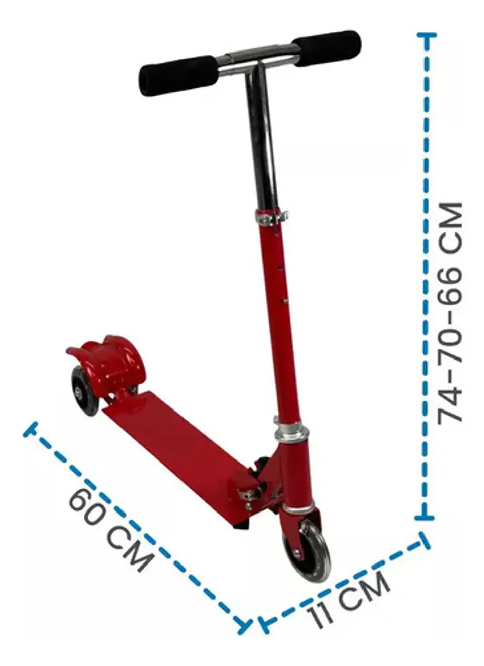 Patineta Monopatín Scooter Plegable 3 Llantas Luces 13