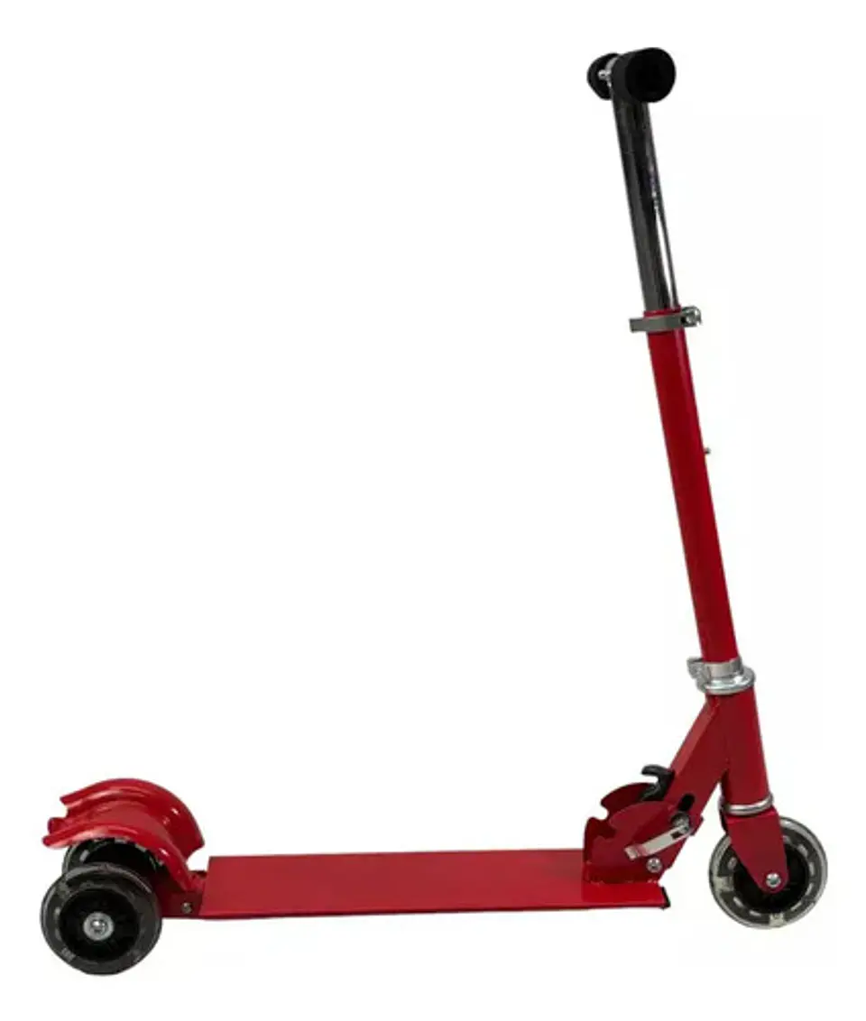 Patineta Monopatín Scooter Plegable 3 Llantas Luces 14