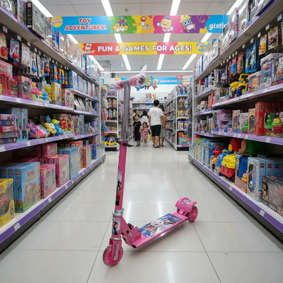 Patineta Monopatín Scooter Plegable 3 Llantas Luces 15