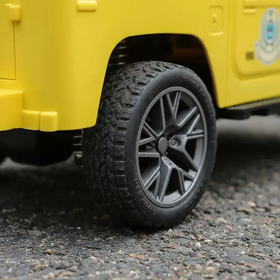 Carro A Control Remoto Toyota Fj40 Patrulla Luces Y Sonidos Amarillo Toyota Fj40 8