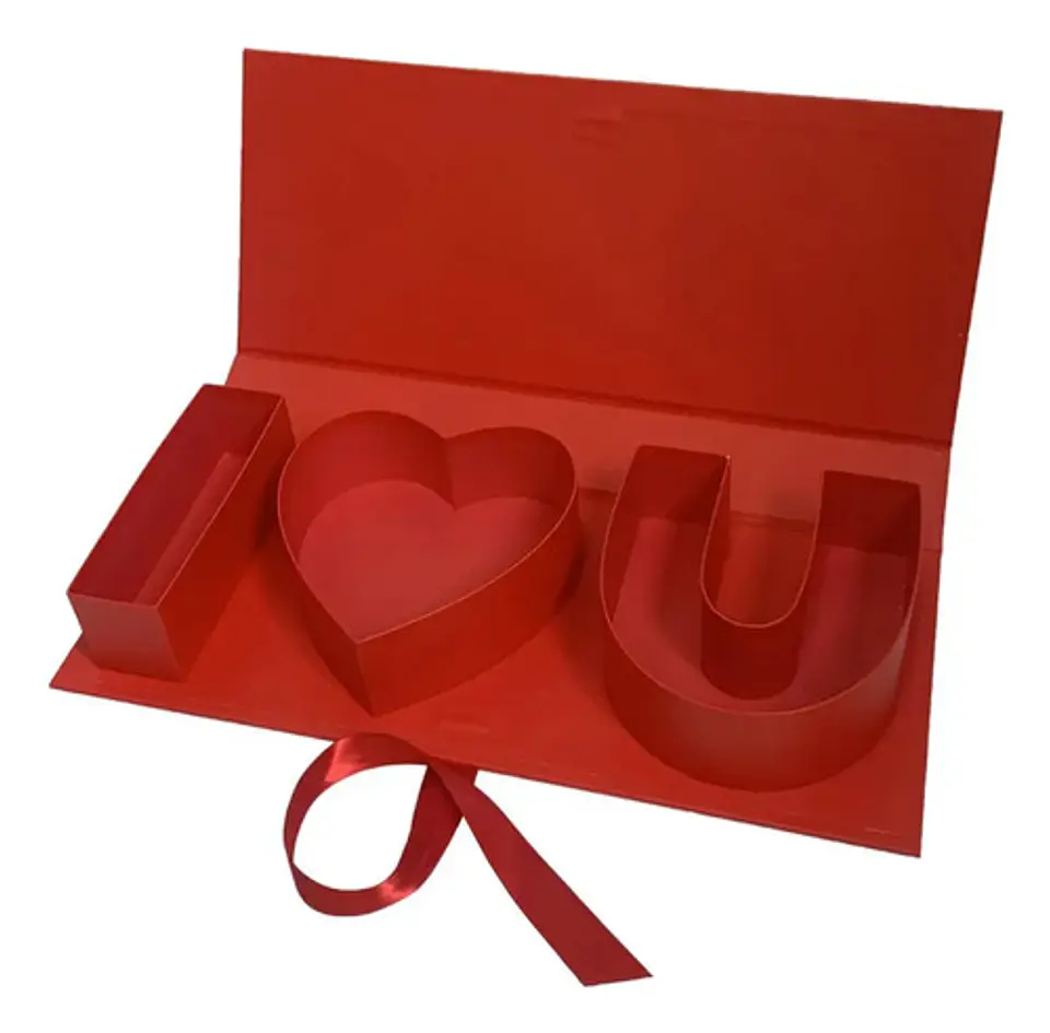 Caja De De Flores Vacía Decorativa De Arreglos Rojo For You 2