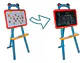 Tablero Pizarra Infantil Acrílico Tiza Y Magnético Caballete Color Azul - Miniatura 1