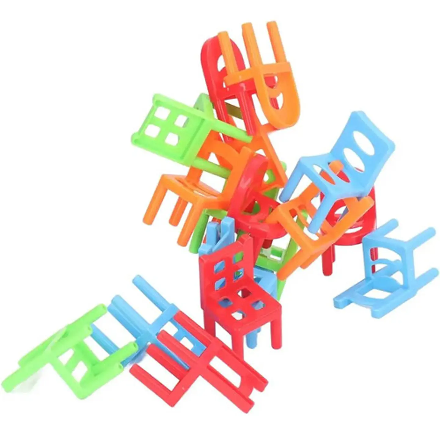 Juego De Mesa Familiar Educativo Niños Sillas Torre Apilable 3