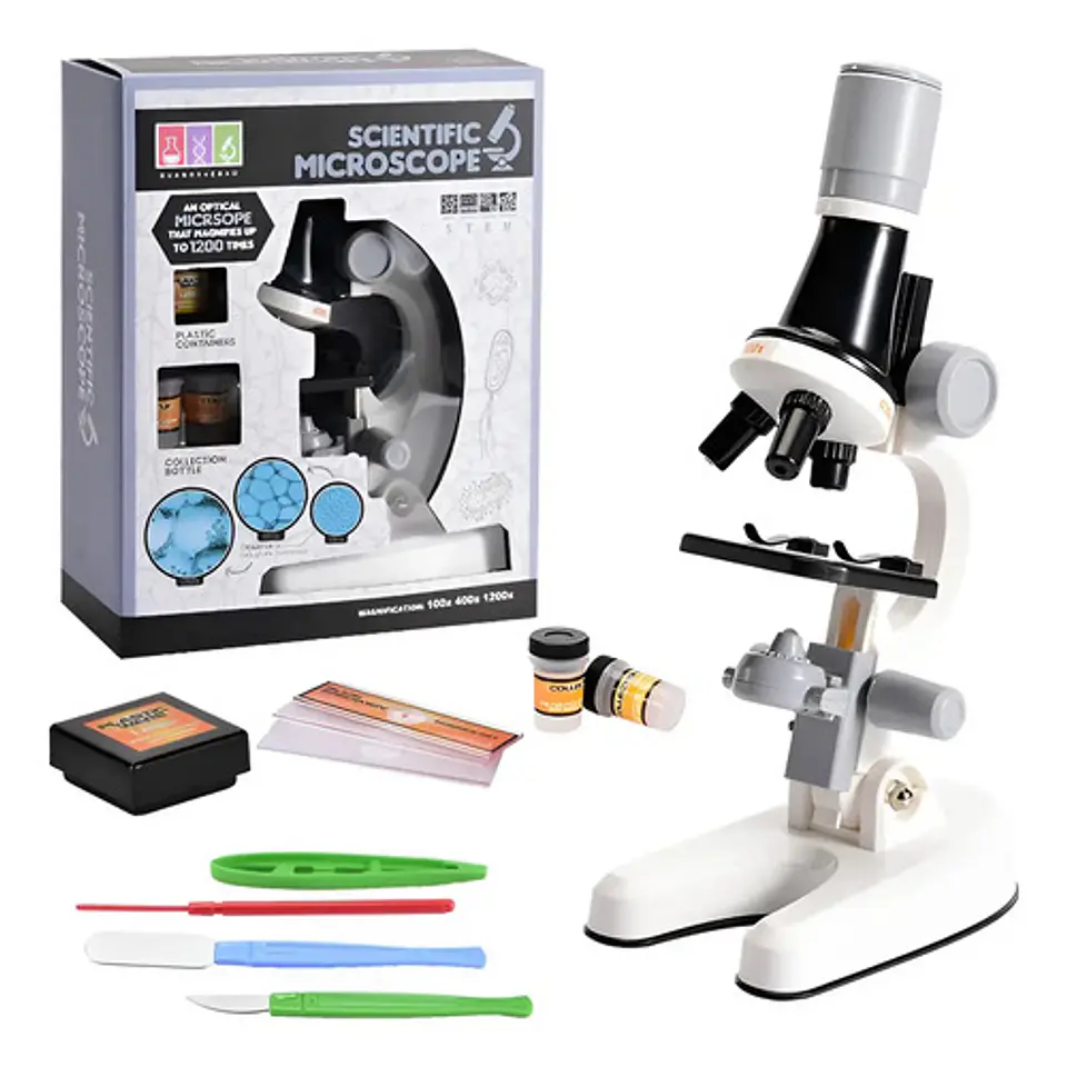 Microscopio Infantil Educativo Con Accesorios Steam Ciencia 6