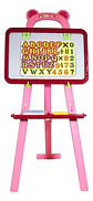 Tablero Pizarra Infantil Acrílico Tiza Y Magnético Caballete Color Rosa - Miniatura 1