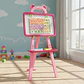 Tablero Pizarra Infantil Acrílico Tiza Y Magnético Caballete Color Rosa - Miniatura 5