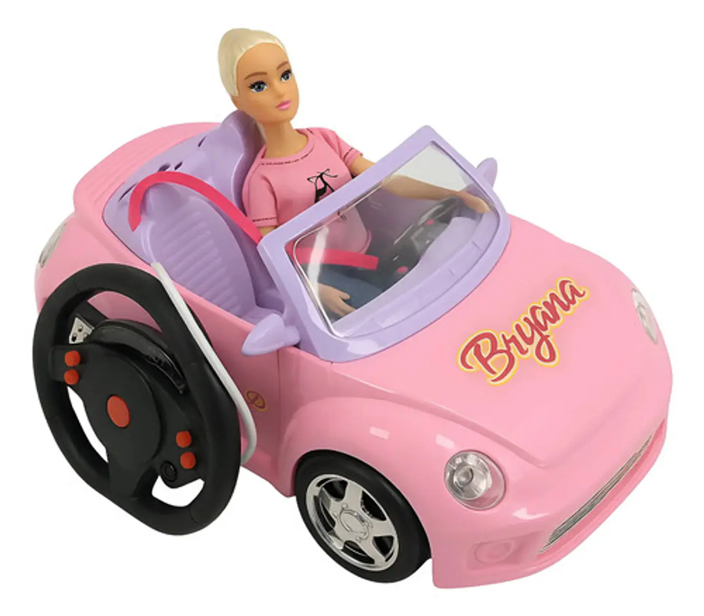 Carro Control Remoto Para Niña Batería Recargable Luces Humo 1