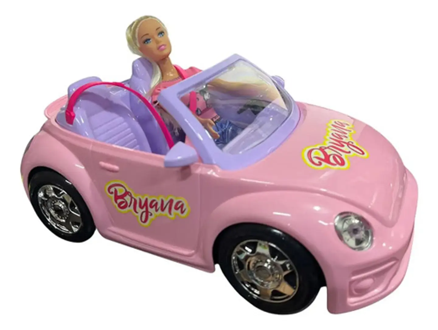 Carro Control Remoto Para Niña Batería Recargable Luces Humo 3