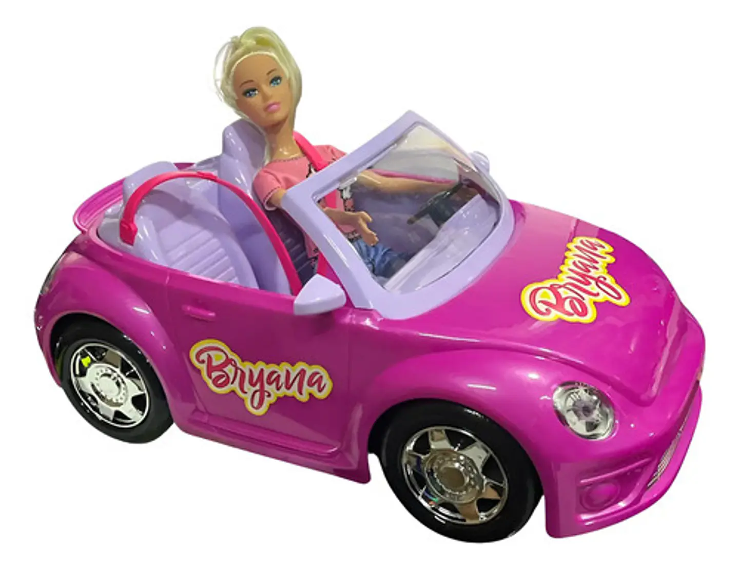 Carro Control Remoto Para Niña Batería Recargable Luces Humo 8
