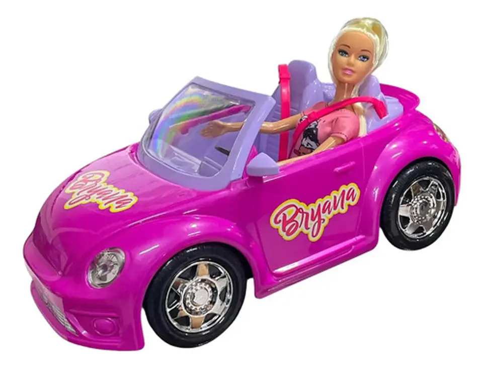 Carro Control Remoto Para Niña Batería Recargable Luces Humo 11