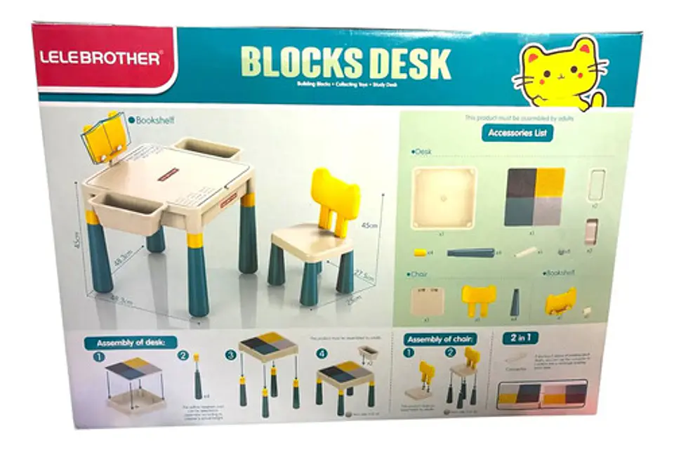 Mesa Didáctica Multifuncional Para Bloques Bloks Mega 6