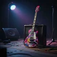 Guitarra Eléctrica Infantil Micrófono Diadema Hk-9178b - Miniatura 7