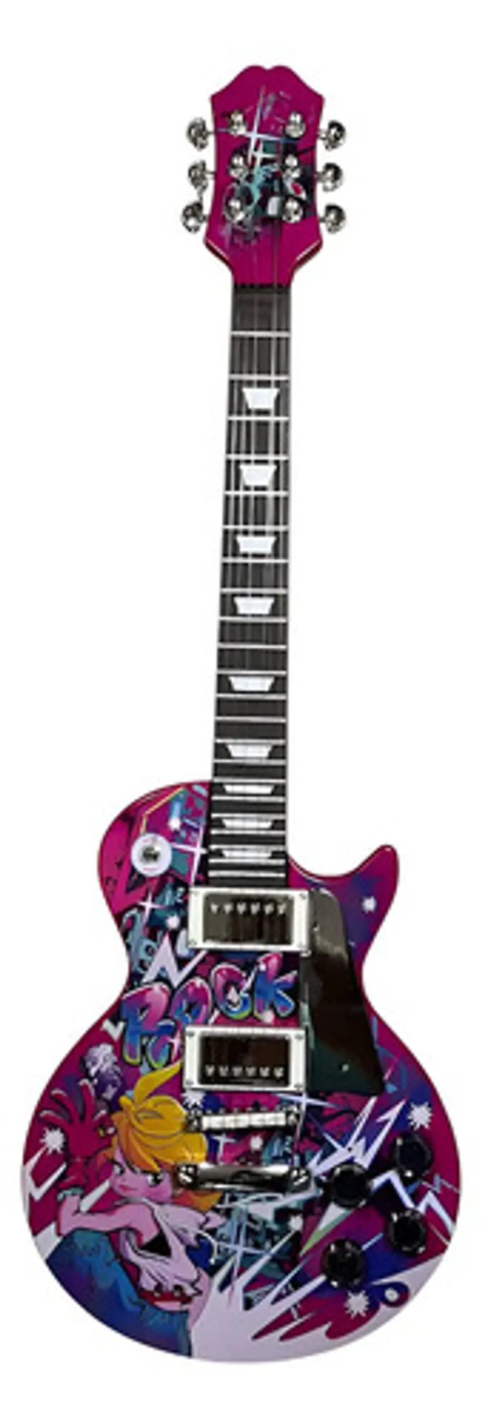 Guitarra Eléctrica Infantil Micrófono Diadema Hk-9178b 8