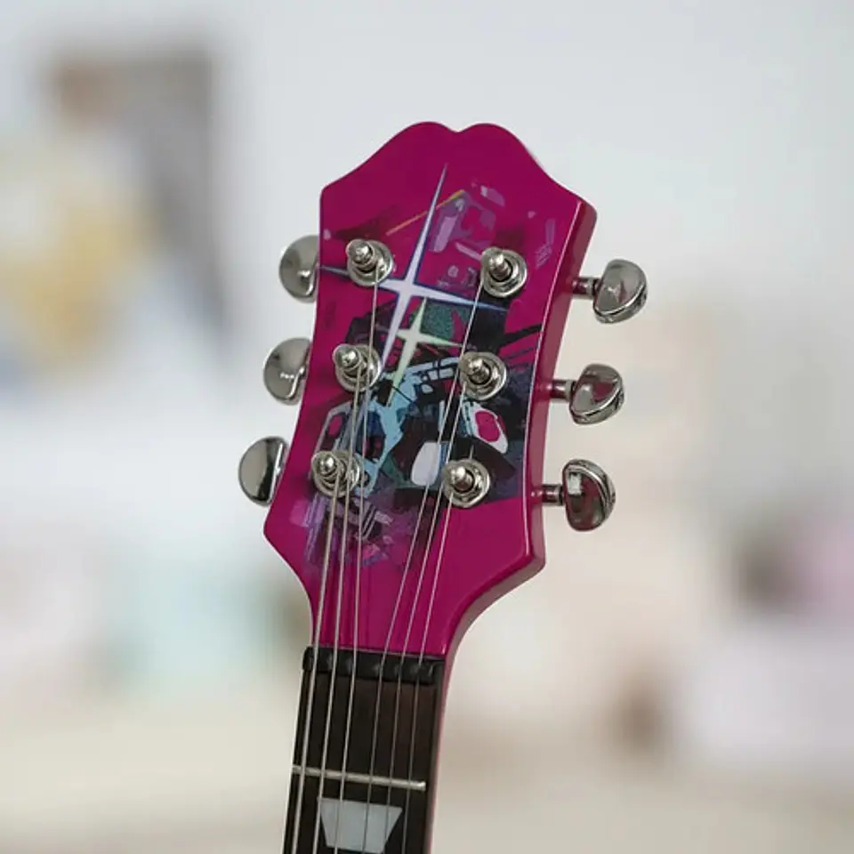 Guitarra Eléctrica Infantil Micrófono Diadema Hk-9178b 11