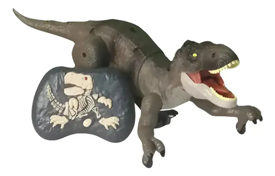 Tiranosaurio Rex A Control Remoto Luces Y Sonidos Bota Humo 3