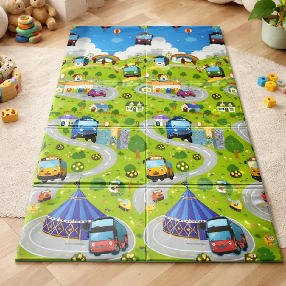 Tapete De Gateo Didactico Para Bebe Doblar 118cmx178cm 5