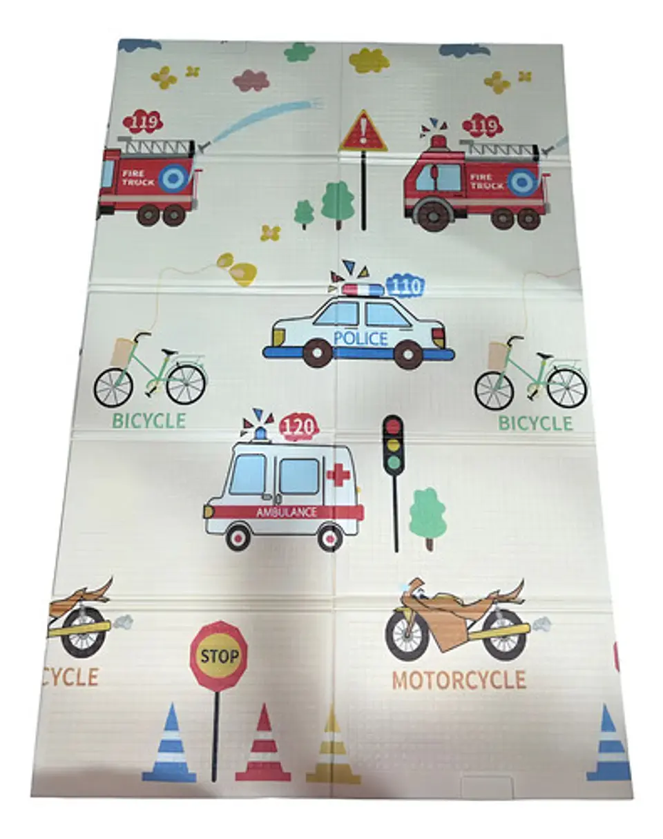 Tapete De Gateo Didactico Para Bebe Doblar 118cmx178cm 24