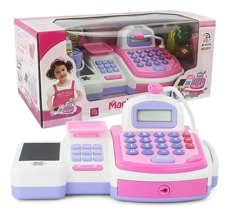 Caja Registradora Juguete Gida S.a.s Con Calculadora Banda Sonido Niños 6v 1