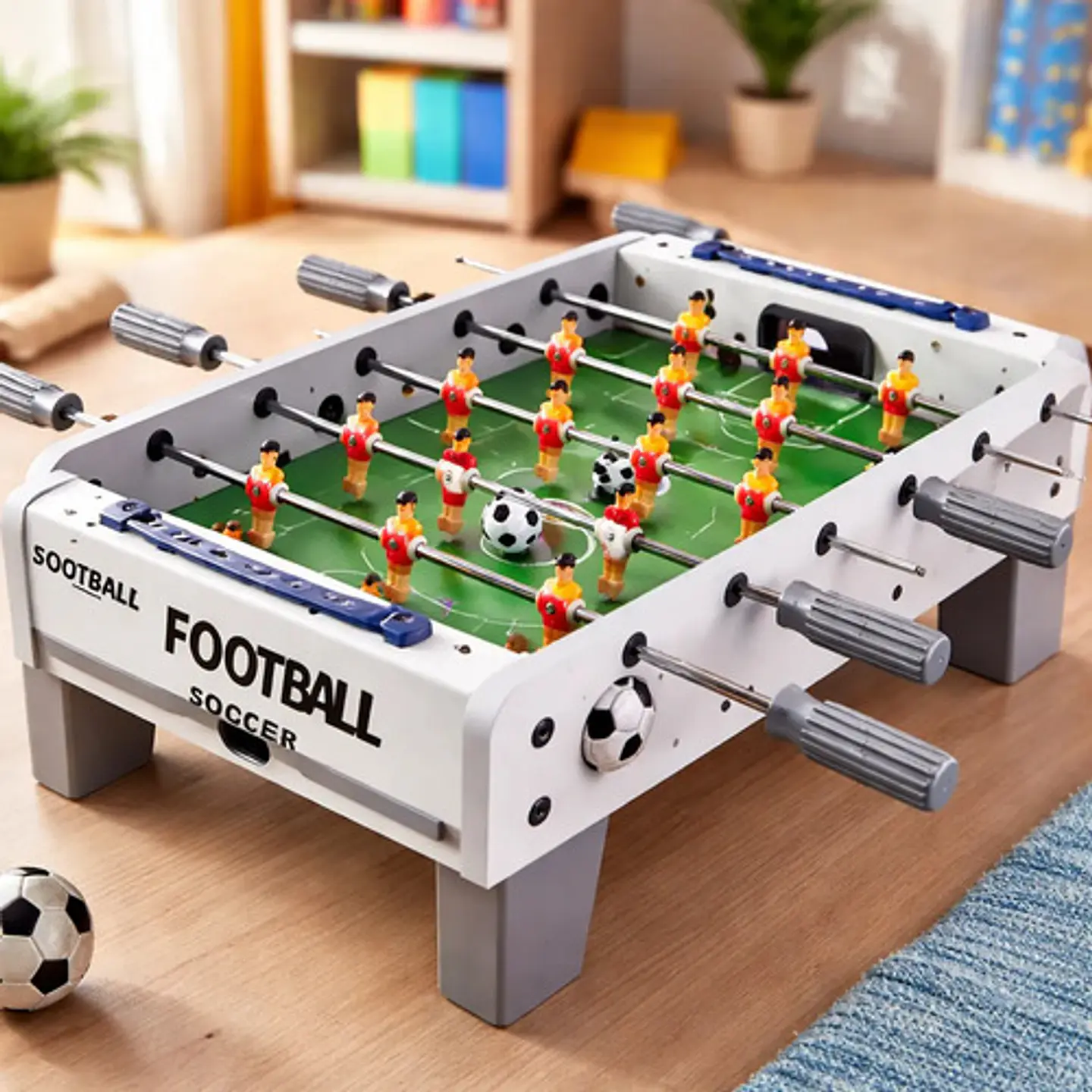 Juego Futbolin Pequeño Madera Juego Futbol Niños Cancha 2