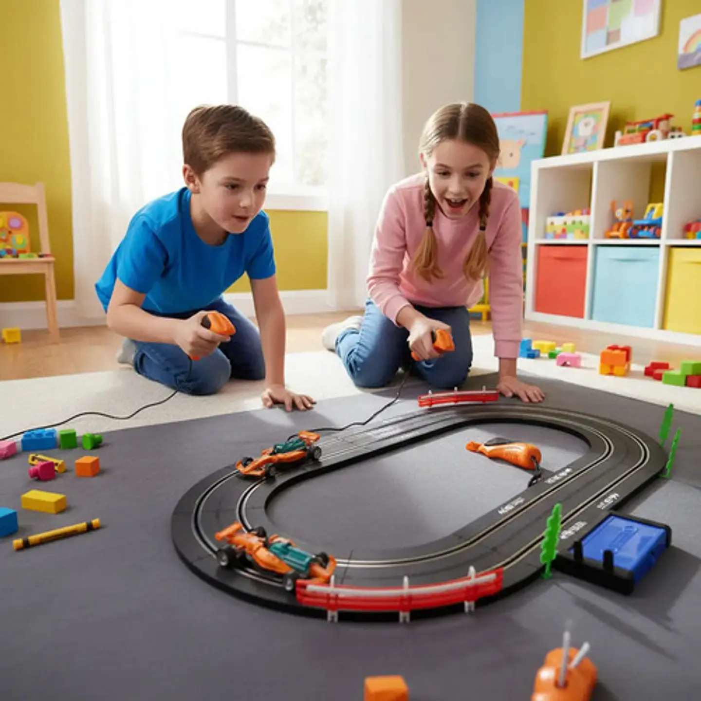 Pista Eléctrica 180cm Circuito Velocidad 2 Carros 3 En 1 Negro 10