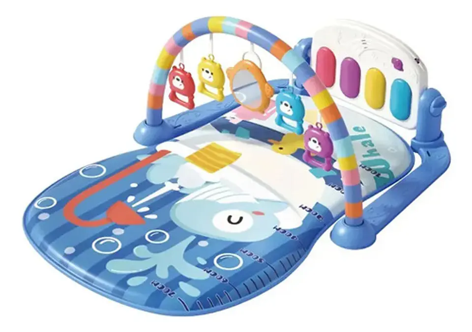 Gimnasio Piano Musical Para Bebé Tapete Arco Ballena 18m+ 1