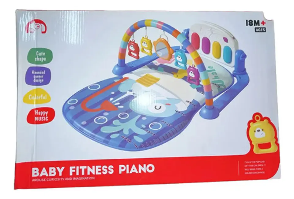 Gimnasio Piano Musical Para Bebé Tapete Arco Ballena 18m+ 2