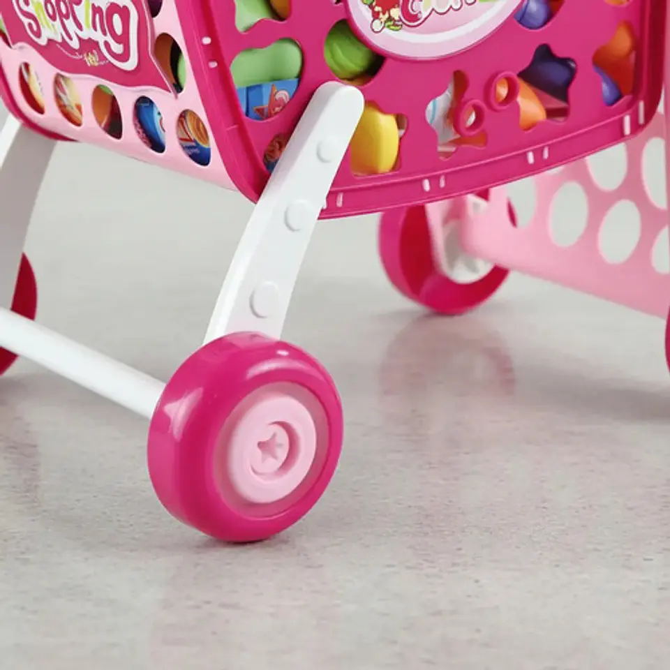 Supermercado Carrito Frutas Juguete Sonido 008-903 Rosa 3