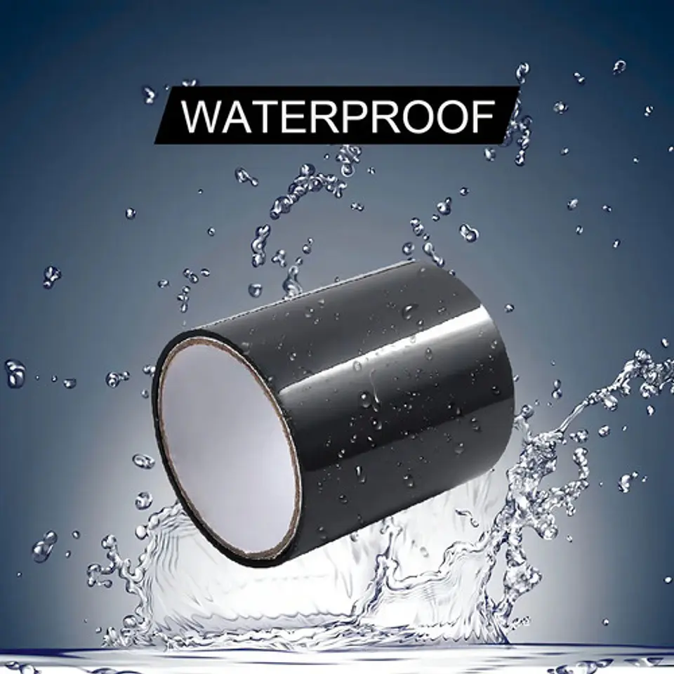 Cinta Adhesiva Impermeable Negra 10cm X 1.5m Fugas Titan Tap 7