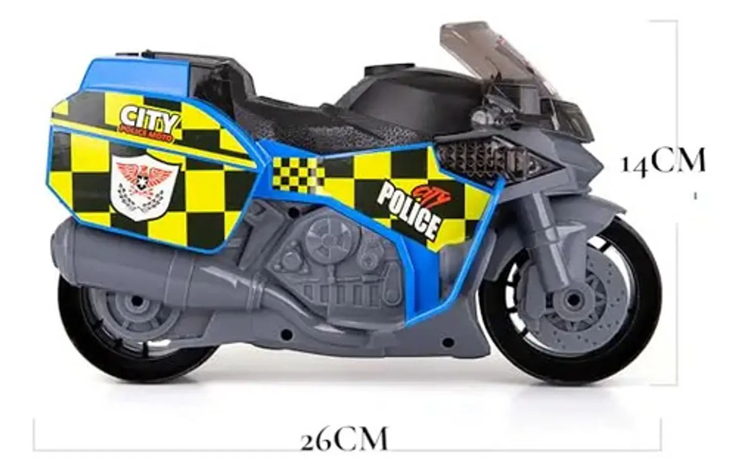 Moto Policia Juguete  Luces Y Sonido Escala 1:16 Traccion 4