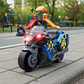 Moto Policia Juguete  Luces Y Sonido Escala 1:16 Traccion - Miniatura 7