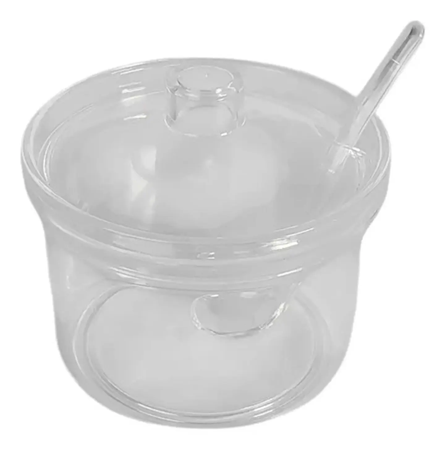 Azucarera Quesera Melamina Plástico Con Tapa Y Cuchara Color Transparente 5