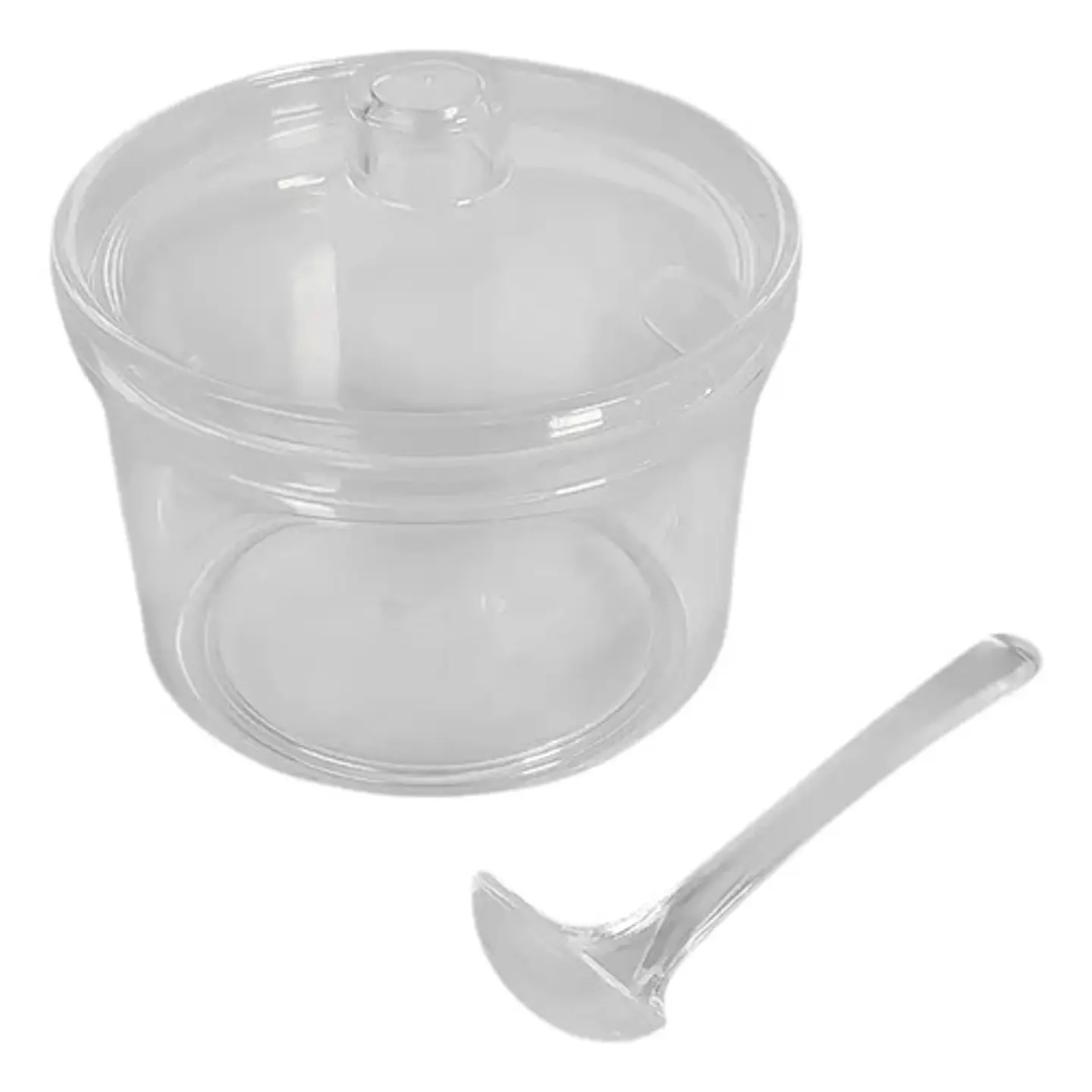 Azucarera Quesera Melamina Plástico Con Tapa Y Cuchara Color Transparente 7