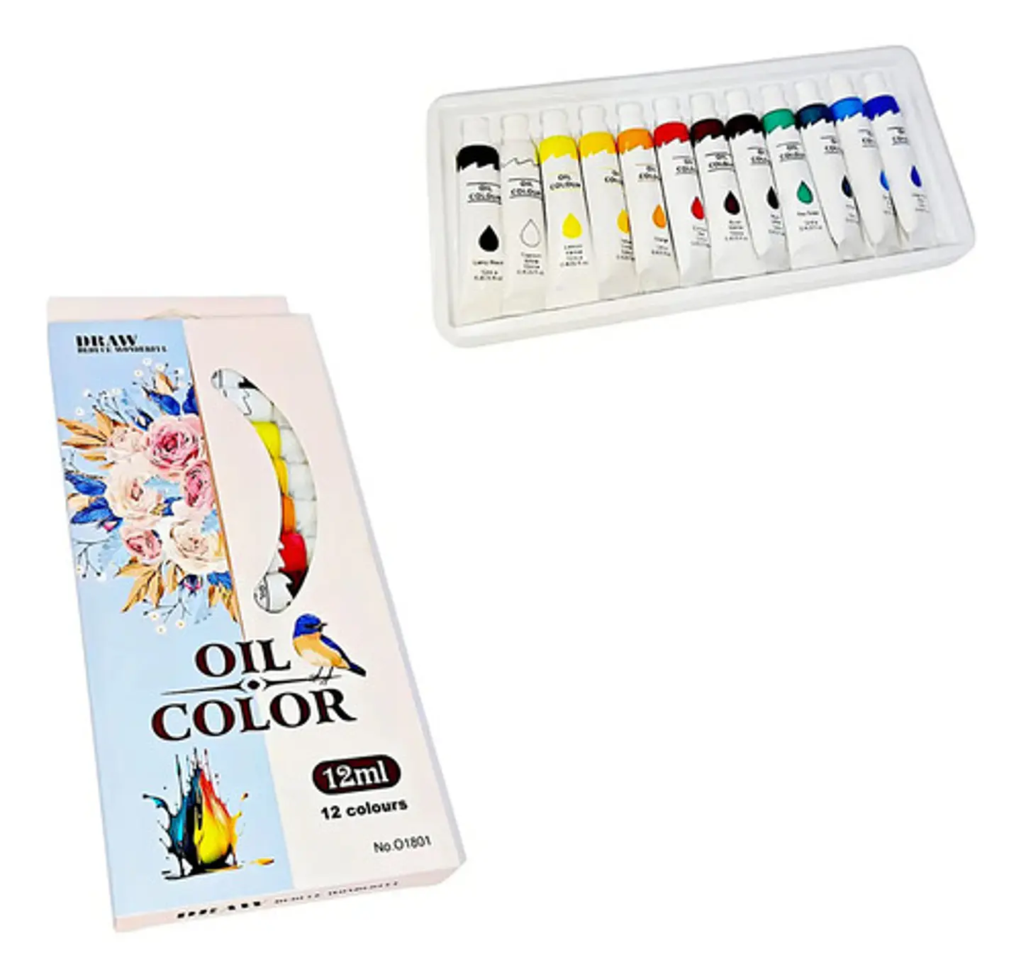 Set De Pintura Al Óleo Draw 12 Colores Multicolor 9ml Pack 12 Unidades 5