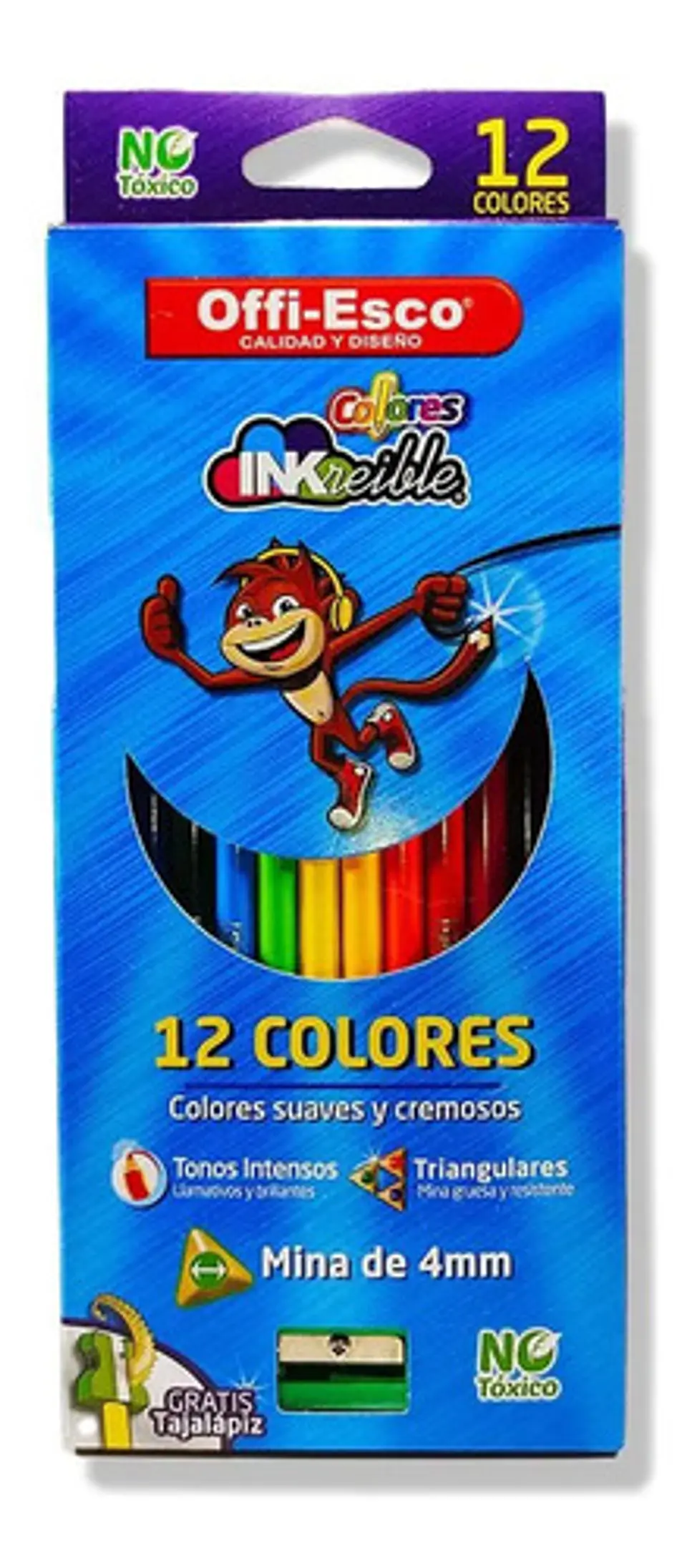 Lápices De Colores Offi Esco Triangulares 12 Unidades Multicolor 2